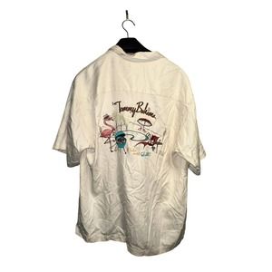 Tommy Bahama Size XL "If Looks Could Grill" 100% Silk Short Sleeve Button Up
